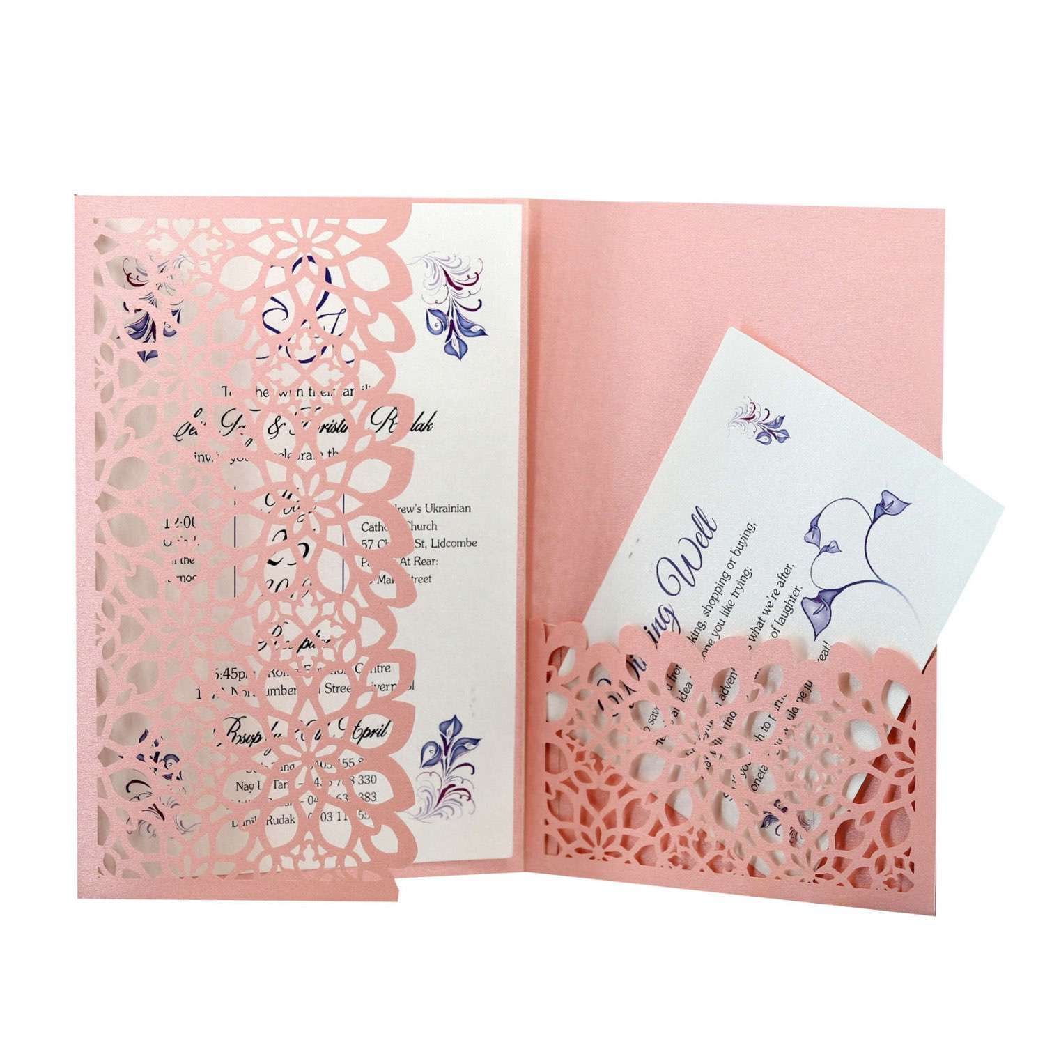 Business Invitation Card Marriage Invitations Navy Blue Card Customization